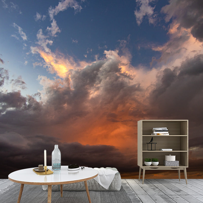 Sky Photography View Wall Mural Decoration for Kitchen Dining Room, Moisture Resistant