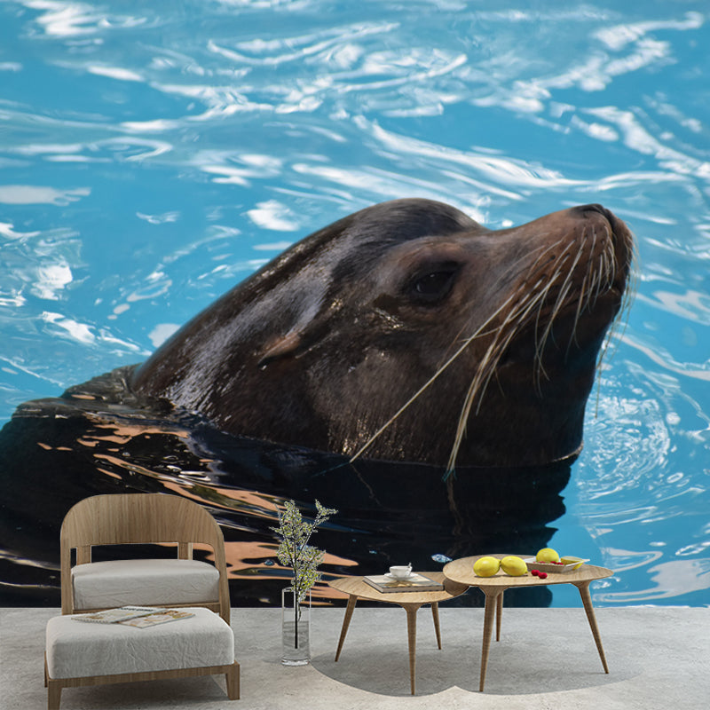 Sea Seal Wall Covering for Living Room Bedroom Water Resistant, Made to Measure