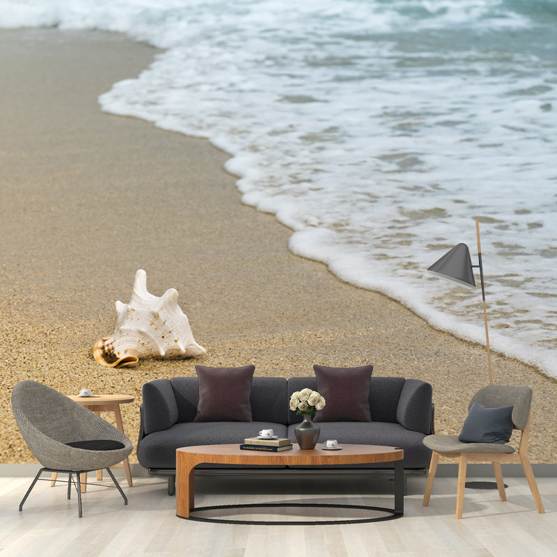 Tropical Beach Shore Wall Mural Waterproof Wall Decor for Guest Room, Customised