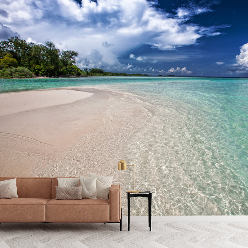 Tropical Beach Shore Wall Mural Waterproof Wall Decor for Guest Room, Customised