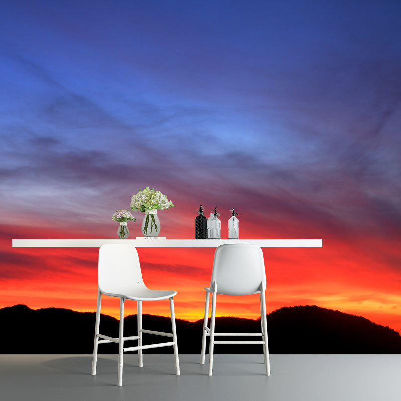 Fire Cloud Mural for Sleeping Room Bedroom, Removable, Customized Size