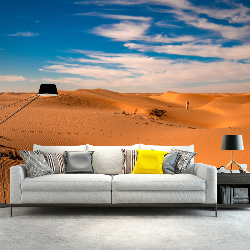 Dry Desert Wall Mural for Living Room Moisture Resistant Home Decor, Customized Size