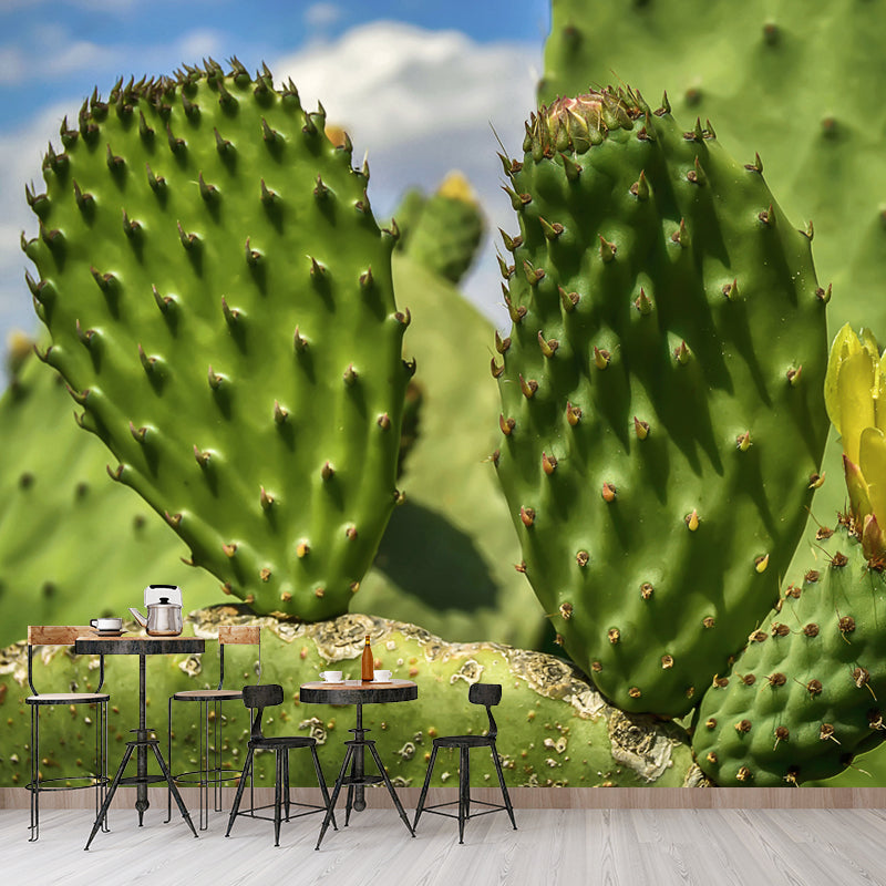 Tropical Cactus Mural Large Size Wall Covering for Home, Made to Measure
