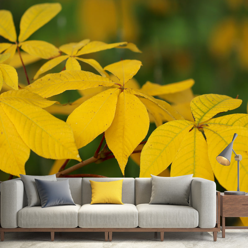 Autumn Leaves Murals Customized Stain Resistant Wall Decoration for Home