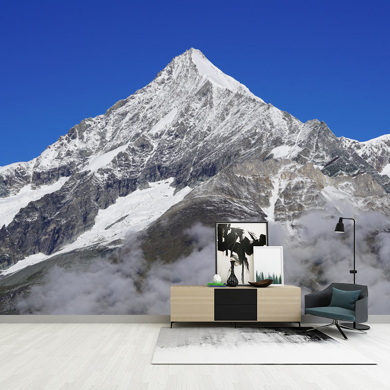 Mountain Range View Modern Wall Covering for House Interior, Water Resistant