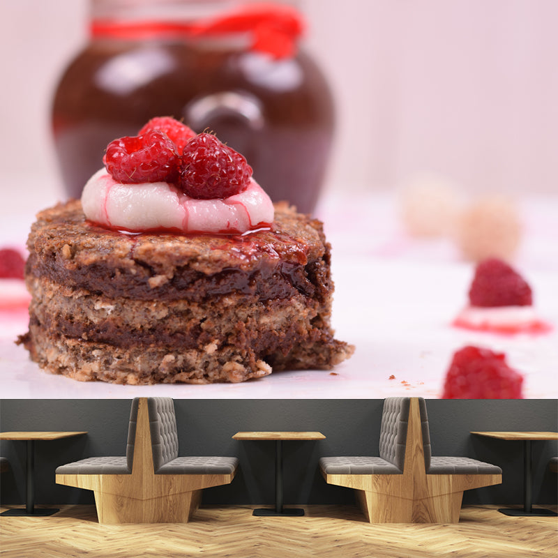 Sweet Dessert Mural Decal Modern Smooth Wall Covering for Bakery Interior