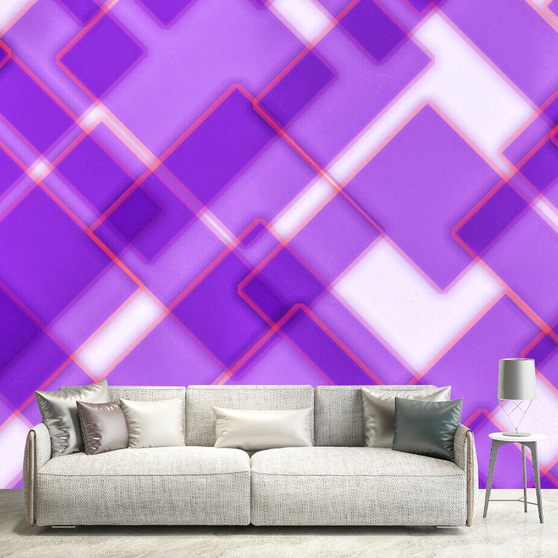 Geometry Wall Murals Stain Resistant Wall Decoration for Living Room, Made to Measure