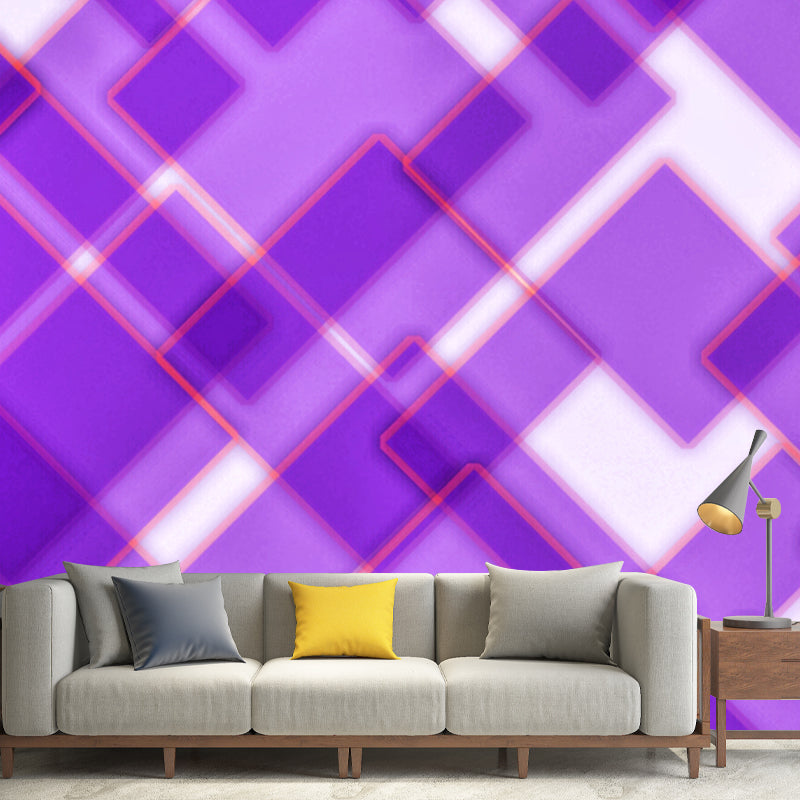 Geometry Wall Murals Stain Resistant Wall Decoration for Living Room, Made to Measure
