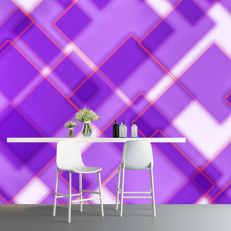 Geometry Wall Murals Stain Resistant Wall Decoration for Living Room, Made to Measure