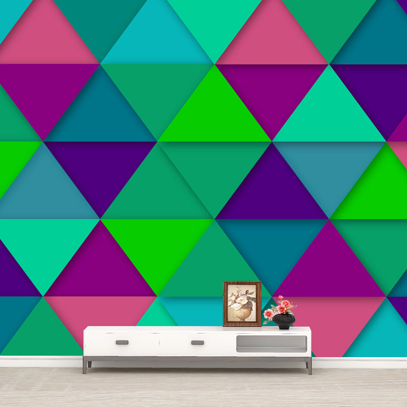 Creative Geometry Wall Mural for Sitting Room Moisture Resistant, Made to Measure