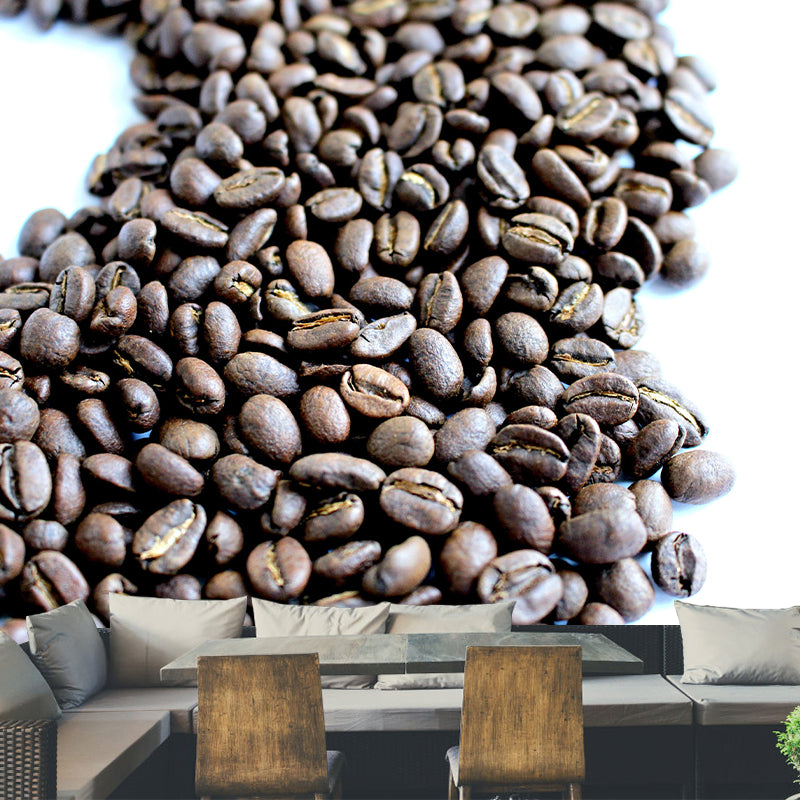 Photography Coffee Beans Mural Horizontal Wall Covering for Coffee Shop