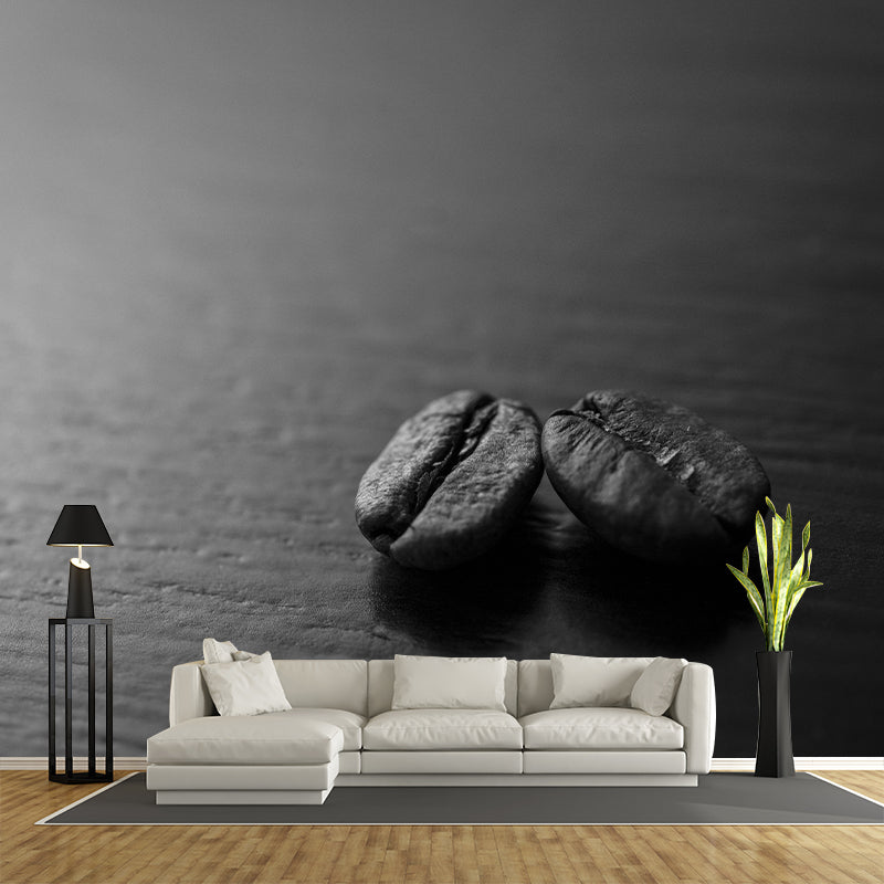 Modern Coffee Beans Mural Photography Horizontal Wall Covering for Coffee Shop