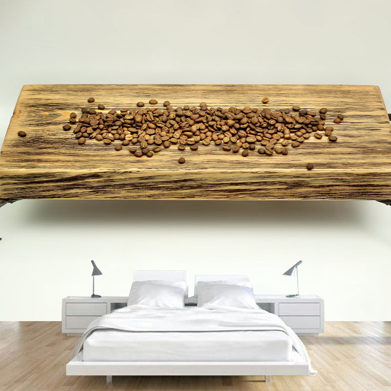 Photography Coffee Beans Mural Mildew Resistant Wallpaper for Coffee Shop
