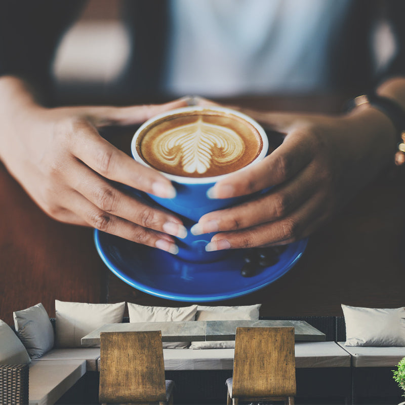 Light Color Coffee Mural Wallpaper Contemporary Mildew Resistant Shop Decoration