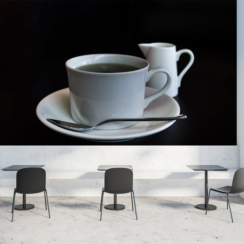Light Color Coffee Mural Wallpaper Contemporary Mildew Resistant Shop Decoration