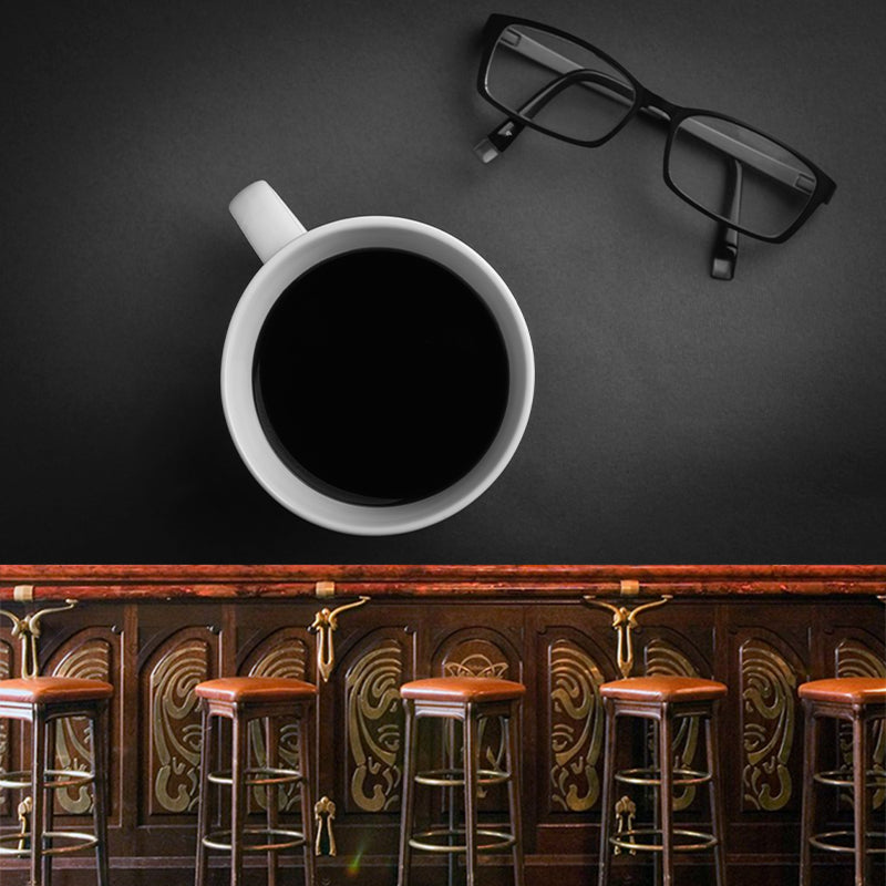 Dark Coffee Mural Wallpaper Contemporary Mildew Resistant Commerce Shop Decoration