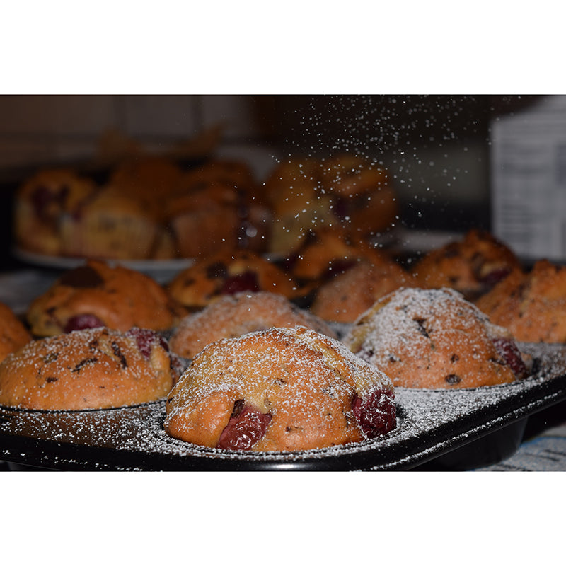 Minimalism Muffin Mural Photography Horizontal Wall Covering for Dessert Shop