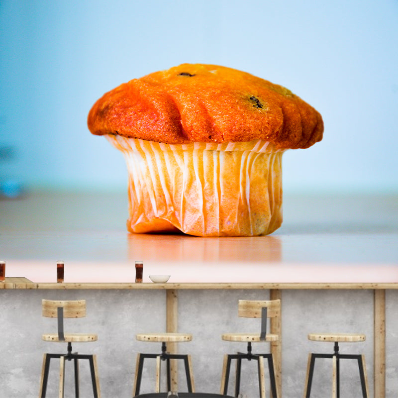 Delicious Muffin Mural Photography Wall Covering for Dessert Shop Baking Shop