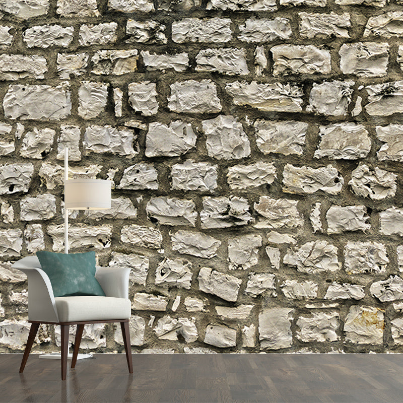 Industrial Style Brick Wall Mural Decal Moisture Resistant for Sitting Room, Made to Measure