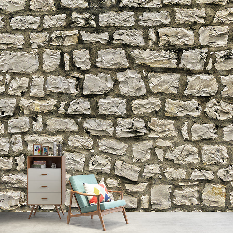 Industrial Style Brick Wall Mural Decal Moisture Resistant for Sitting Room, Made to Measure