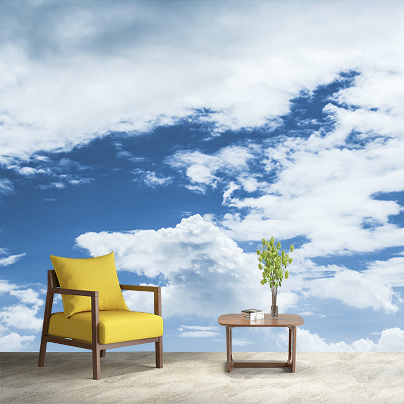 Sun and Clounds Mural Wall Paper Home Decorations for Kitchen Living Room