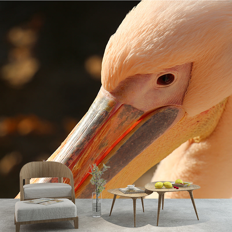 Pelican Animal Mural Wallpaper Contemporary Wall Covering for Sitting Room