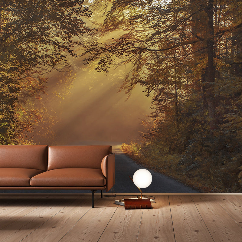 Autumn Forest Mural Wallpaper Washable Wall Decor for Bedroom Living Room
