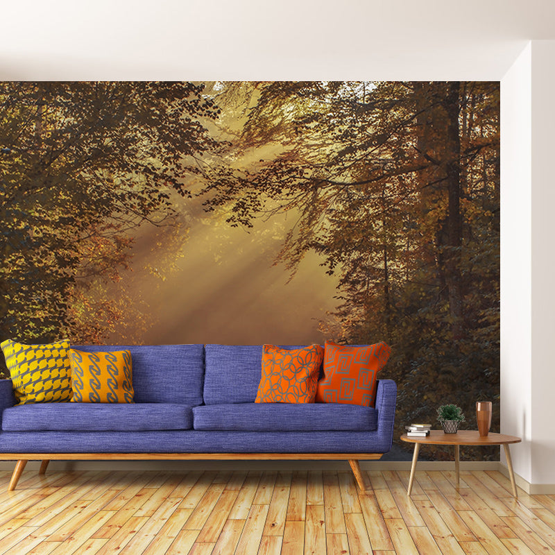 Autumn Forest Mural Wallpaper Washable Wall Decor for Bedroom Living Room