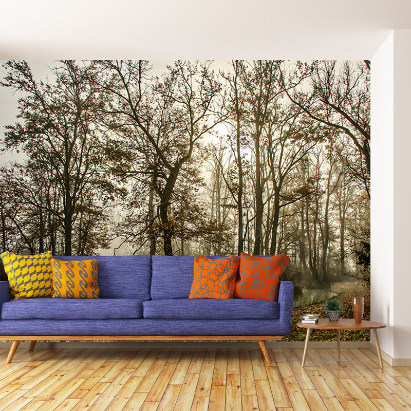Autumn Forest Mural Wallpaper Washable Wall Decor for Bedroom Living Room