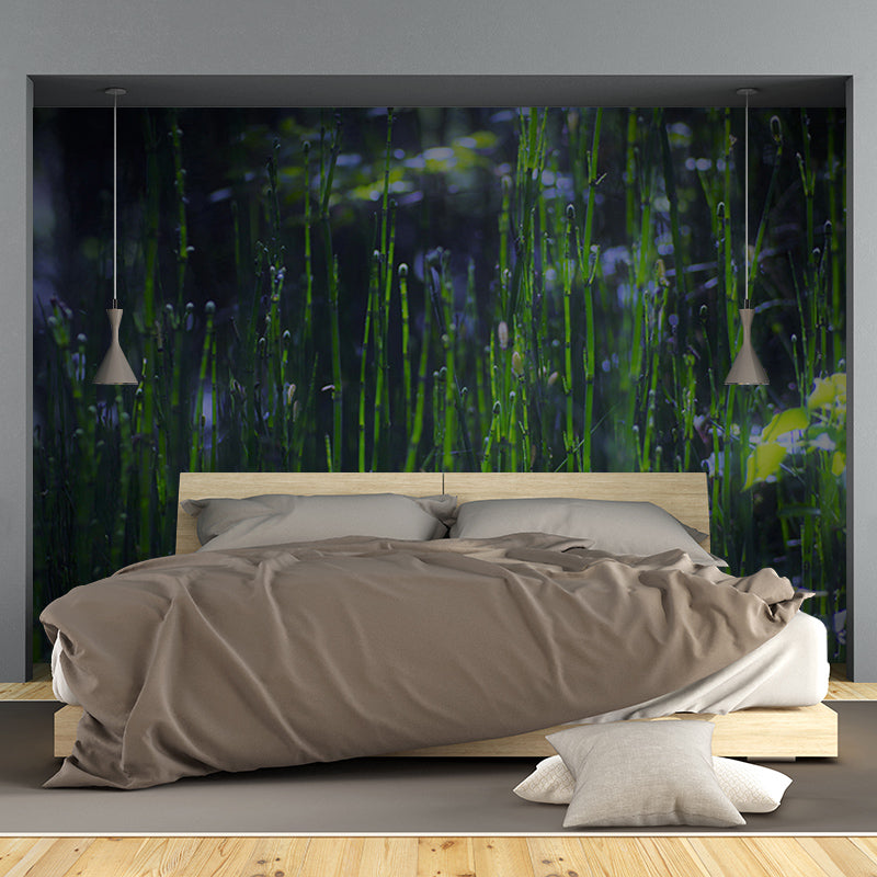 Green Bamboo Wall Decor for Bedroom Living Room Waterproofing, Made to Measure