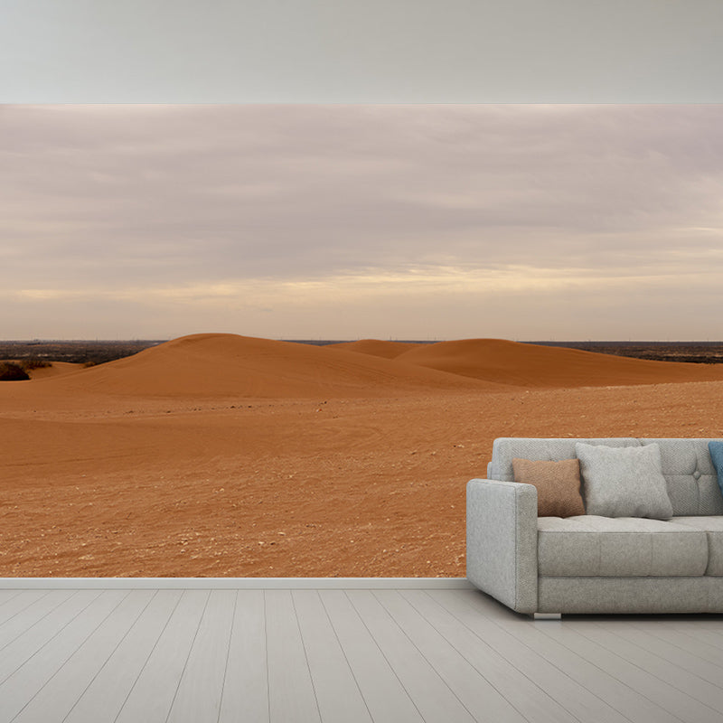 Contemporary Desert Sand Wall Covering for Living Room, Stain Resistant