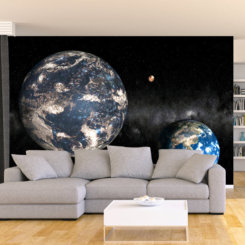 Outer Space Wallpaper Mural for Sleeping Room Water Resistant, Made to Measure