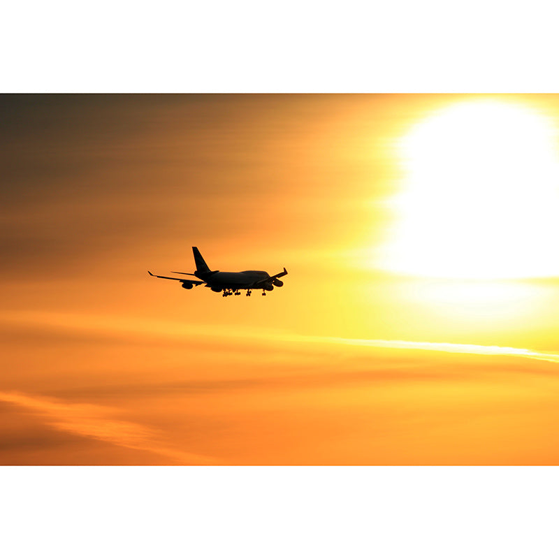 Modern Airplane Transportation Mural Wallpaper for Living Room, Waterproofing