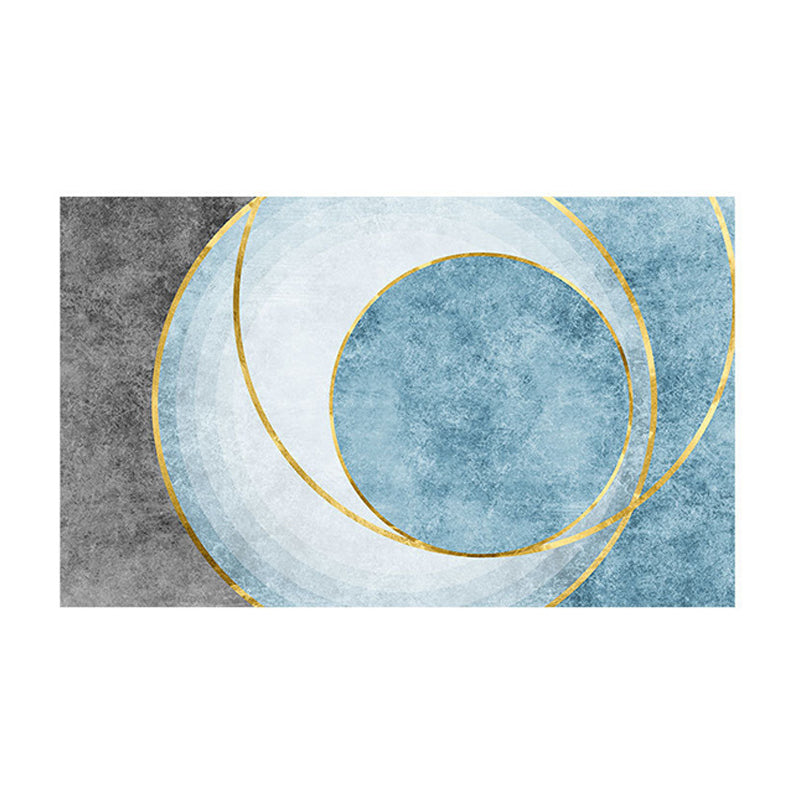 Gold Modern Carpet Polyester Graphic Carpet Non-Slip Backing Carpet for Living Room