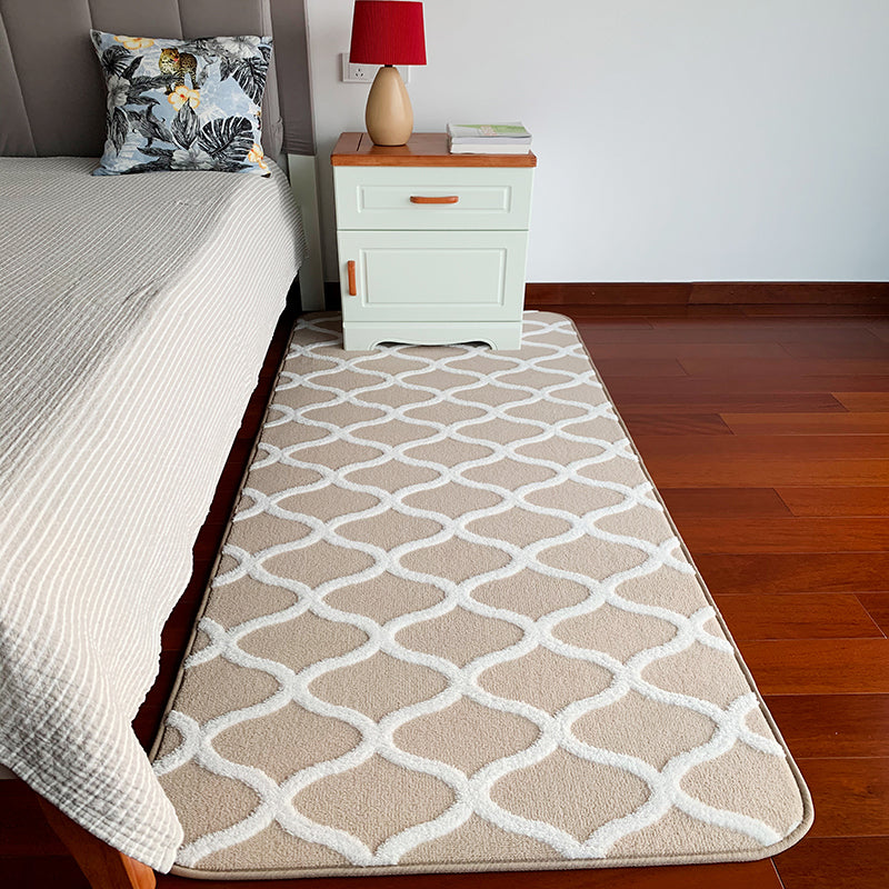 Witte woonkamer vloerkleed grafisch patroon polyester gebied tapijt antislip wasbaar tapijt