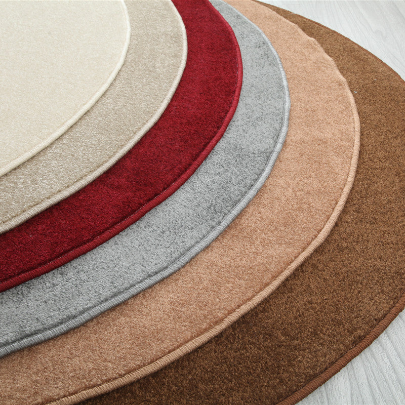 Round Plain Shag Rug Classical Indoor Carpet Non-Slip Backing Carpet for Home Decoration