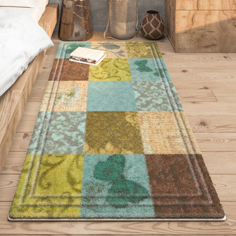 Tapis de motif graphique fantaisie Rapier en polyester gris Tapis de support de tapis sans glissement pour le salon