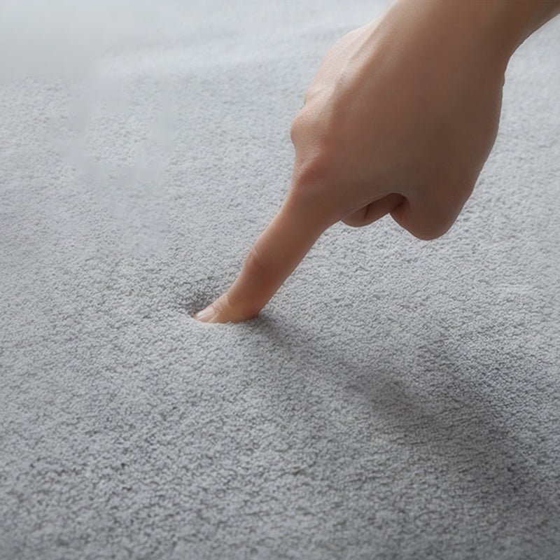 Simplicity Solid Shag Carpet Polyester Area Rug Non-Slip Backing Indoor Carpet for Living Room