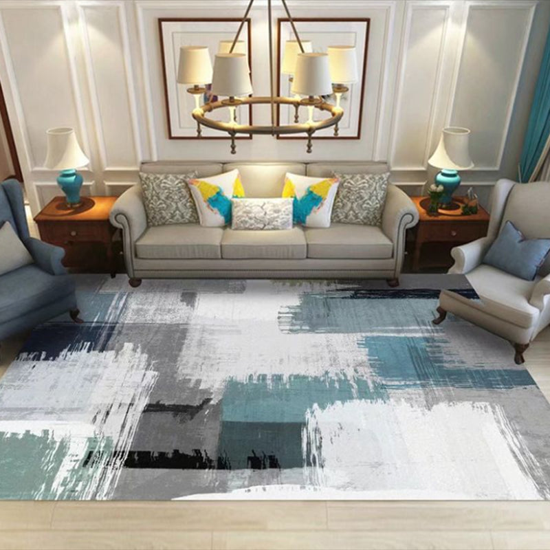 Brown Modern Rug Polyester Graphic Indoor Rug Washable Rug for Home Decor