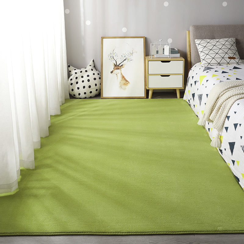 Tapis contemporain solide à shag en polyester