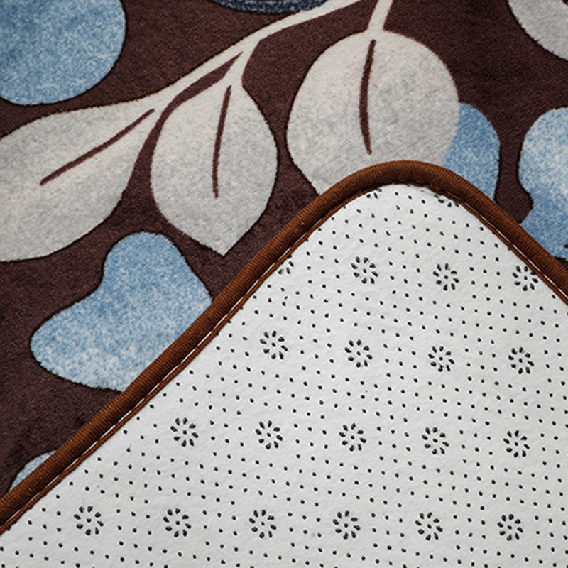 Tapis contemporain solide à shag en polyester