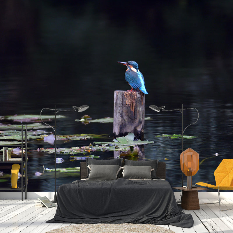Kingfisher Mural Environment Friendly Wallpaper for Sleeping Room Bedroom