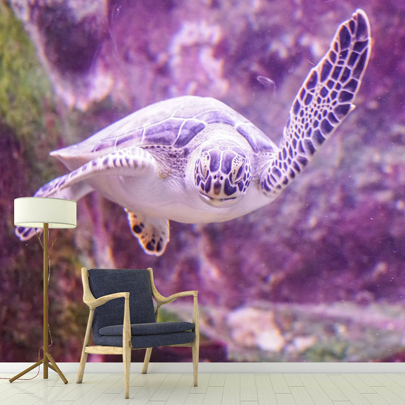Customized Sea Turtle Mural Environment Friendly Wallpaper for Sleeping Room Bedroom