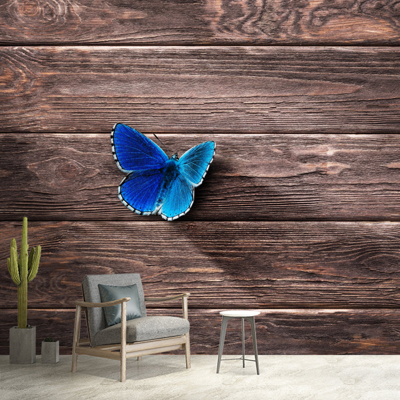 Customized Photography Butterfly Mural Stain Resistant Wall Art for Dining Room
