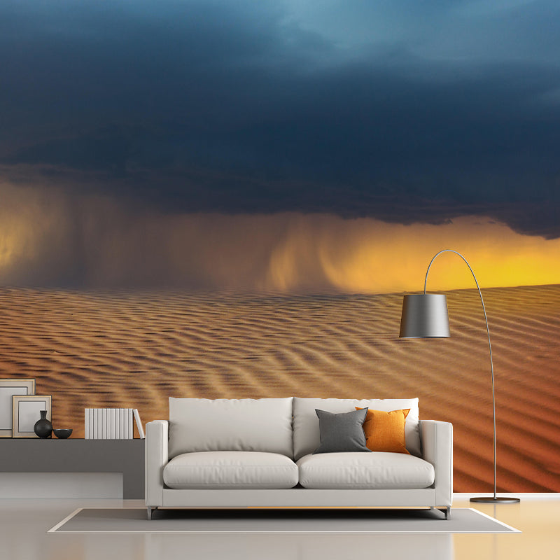 Huge Desert Landscapes Mural Mildew Resistant Wallpaper for Living Room