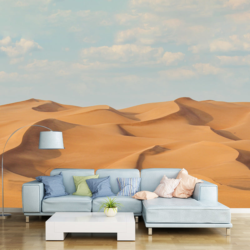 Modern Desert Landscapes Mural Mildew Resistant Wallpaper for Reading Room