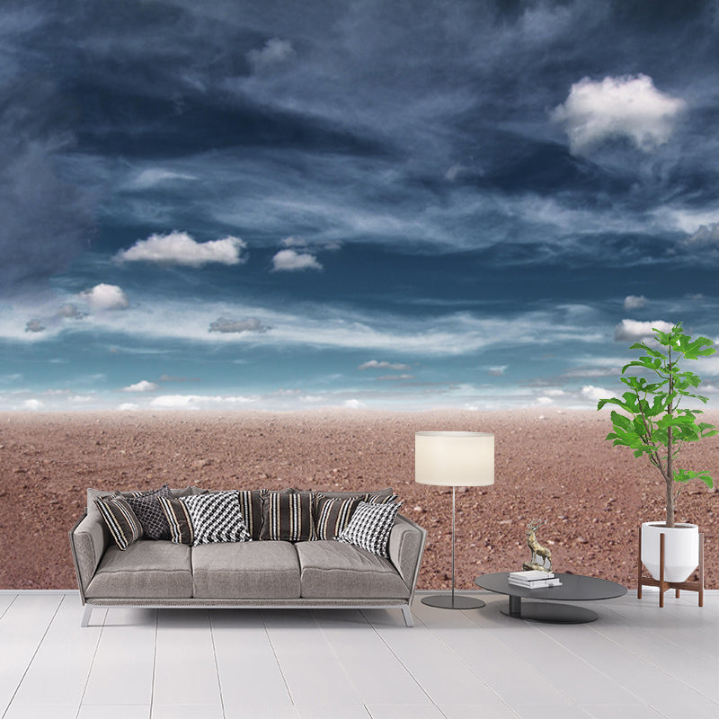 Photography Desert Landscapes Mural Mildew Resistant Wallpaper for Reading Room