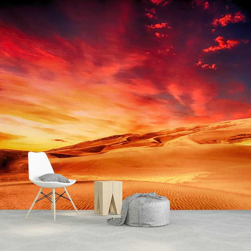 Photography Desert Landscapes Mural Mildew Resistant Wallpaper for Reading Room