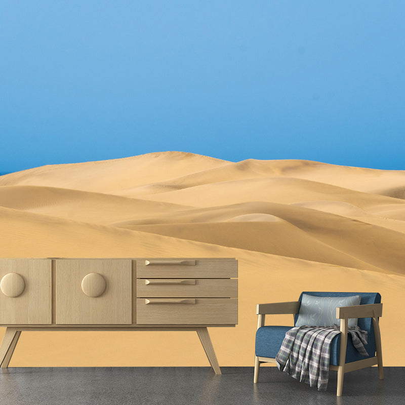 Huge Desert Landscapes Mural Mildew Resistant Wallpaper for Reading Room
