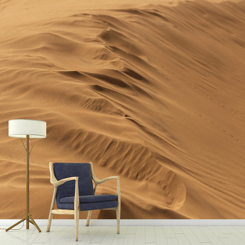 Huge Desert Landscapes Mural Mildew Resistant Wallpaper for Reading Room